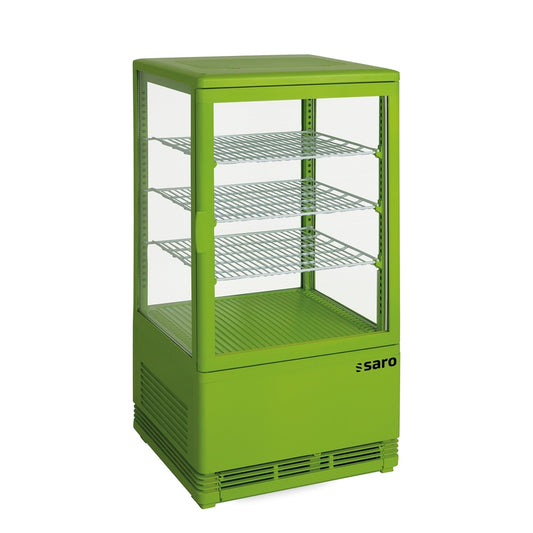 SARO Mini-Umluftkühlvitrine 68 Liter, Modell SC 70 grün SARO