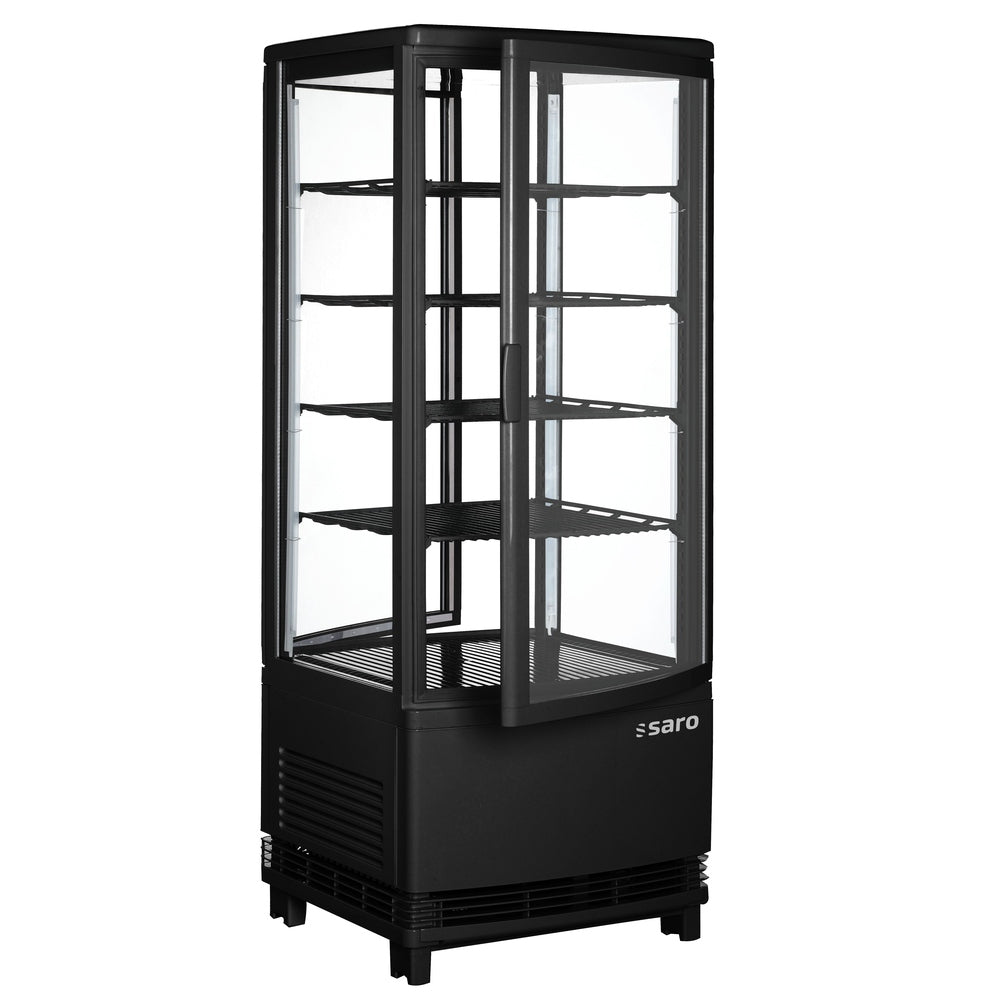 SARO Kühlvitrine, Doppeltür, 98 Liter, Modell SC 100 DT schwarz SARO