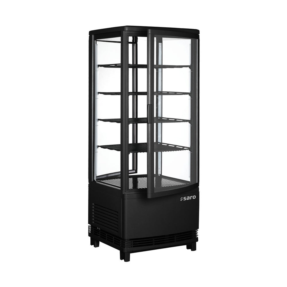 SARO Kühlvitrine, Doppeltür, 98 Liter, Modell SC 100 DT schwarz SARO