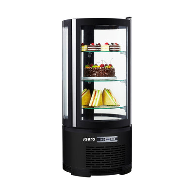 SARO MATILDE Cake Display Cabinet – 100 L, Black