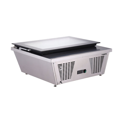 SARO TORINO Ice Display Cabinet – 87 l, glass lid, -18 to -24 °C