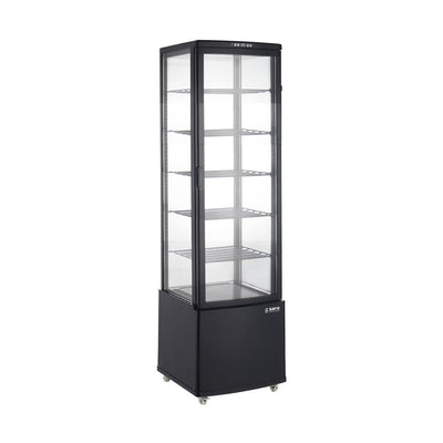 SARO LEO AV refrigerated display cabinet – 270 litres, 5 shelves, curved front glass door