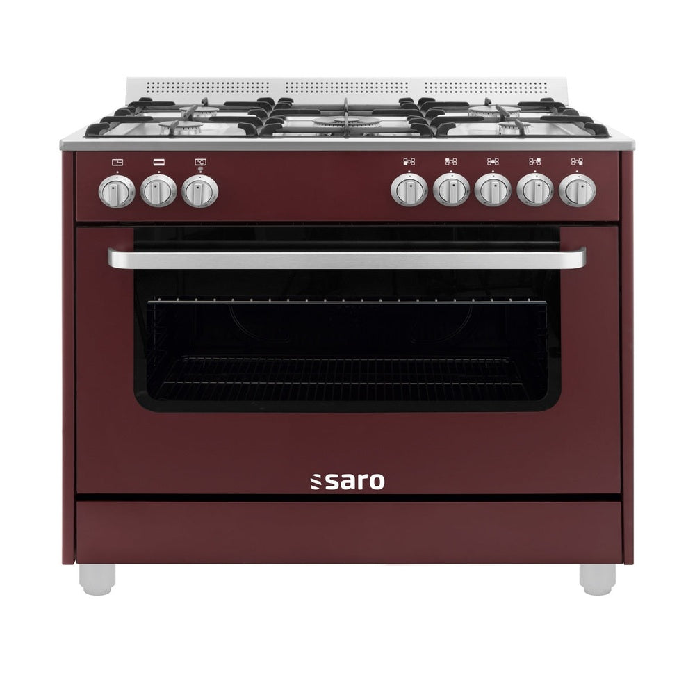 SARO Multifunktionsherd Gas/Elektro Modell TS95C61LVI bordeaux SARO