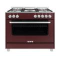 SARO Multifunktionsherd Gas/Elektro Modell TS95C61LVI bordeaux SARO