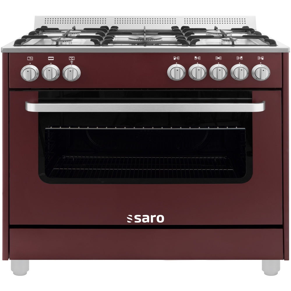 SARO Multifunktionsherd Gas/Elektro Modell TS95C61LVI bordeaux SARO