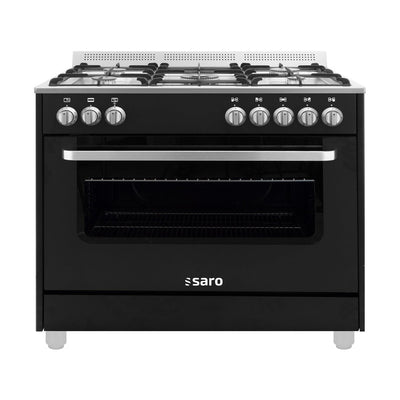 SARO Multifunction Range TS95C61LNE Black – 5 Burners, 115 l