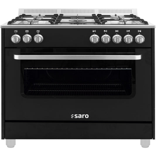 SARO Multifunktionsherd Gas/Elektro Modell TS95C61LNE schwarz SARO
