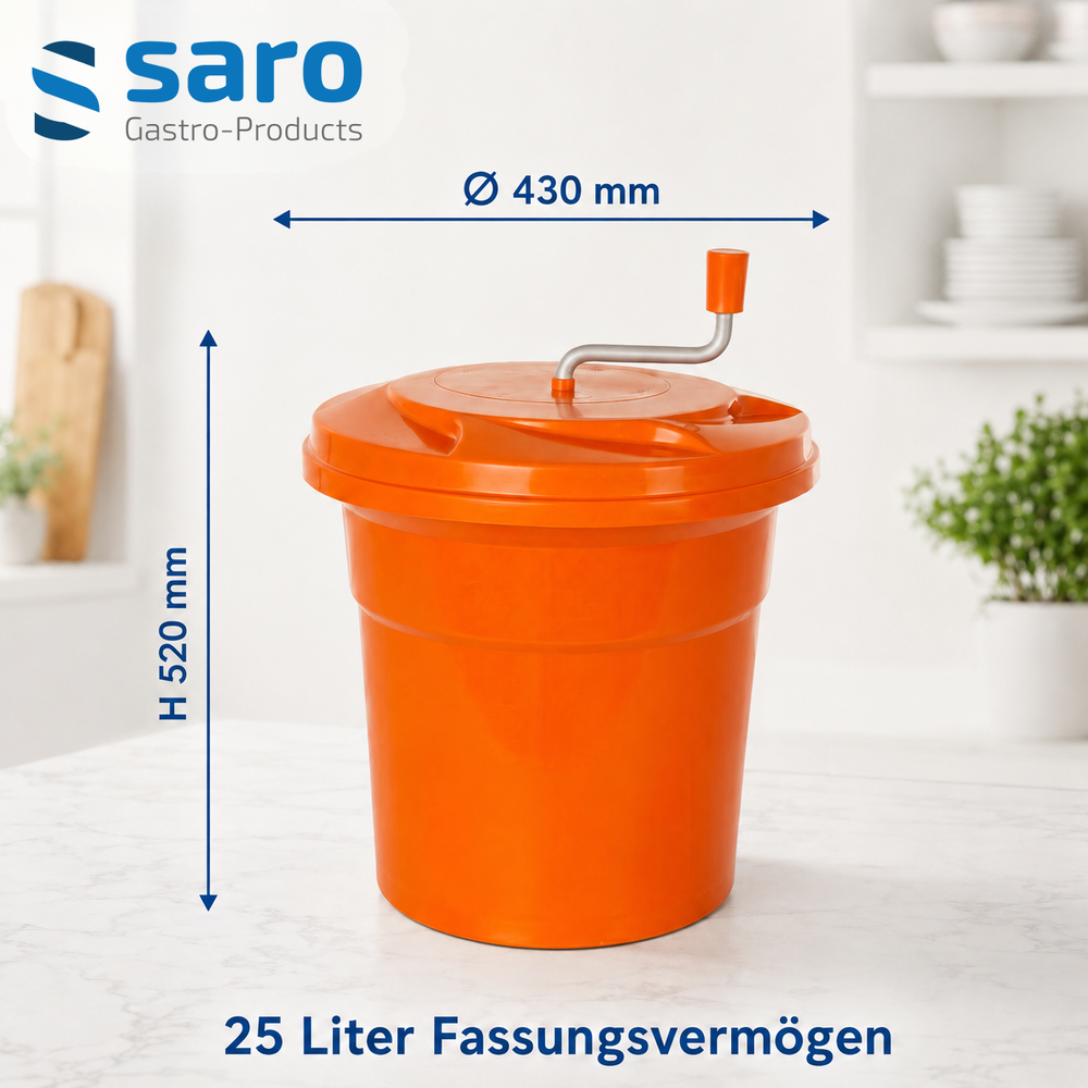 SARO Salatschleuder RENA 251 – 25 Liter, spülmaschinenfest