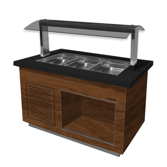 SARO Salatbar für 3x 1/1 GN, Modell PREMIUM LINE SB-K130 Walnuss SARO