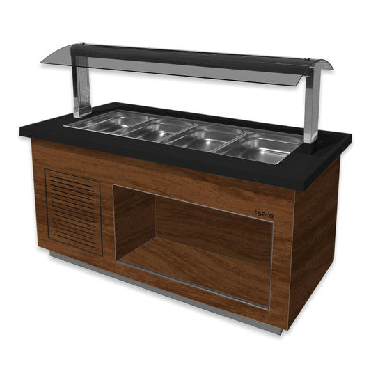 SARO Salatbar für 4x 1/1 GN, Modell PREMIUM LINE SB-K170 Walnuss SARO