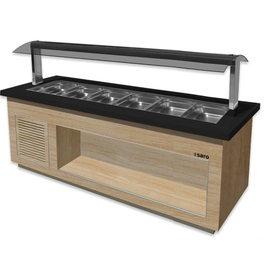 SARO Heißes Buffet für 6x 1/1 GN, Modell PREMIUM LINE SB-H230 OAK SARO