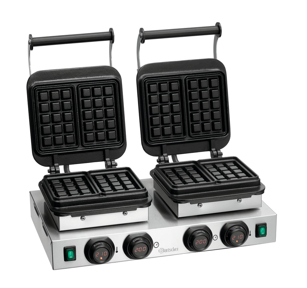 Bartscher Waffeleisen MDI 2BW160-101 – 2 × Brüsseler Waffel Bartscher