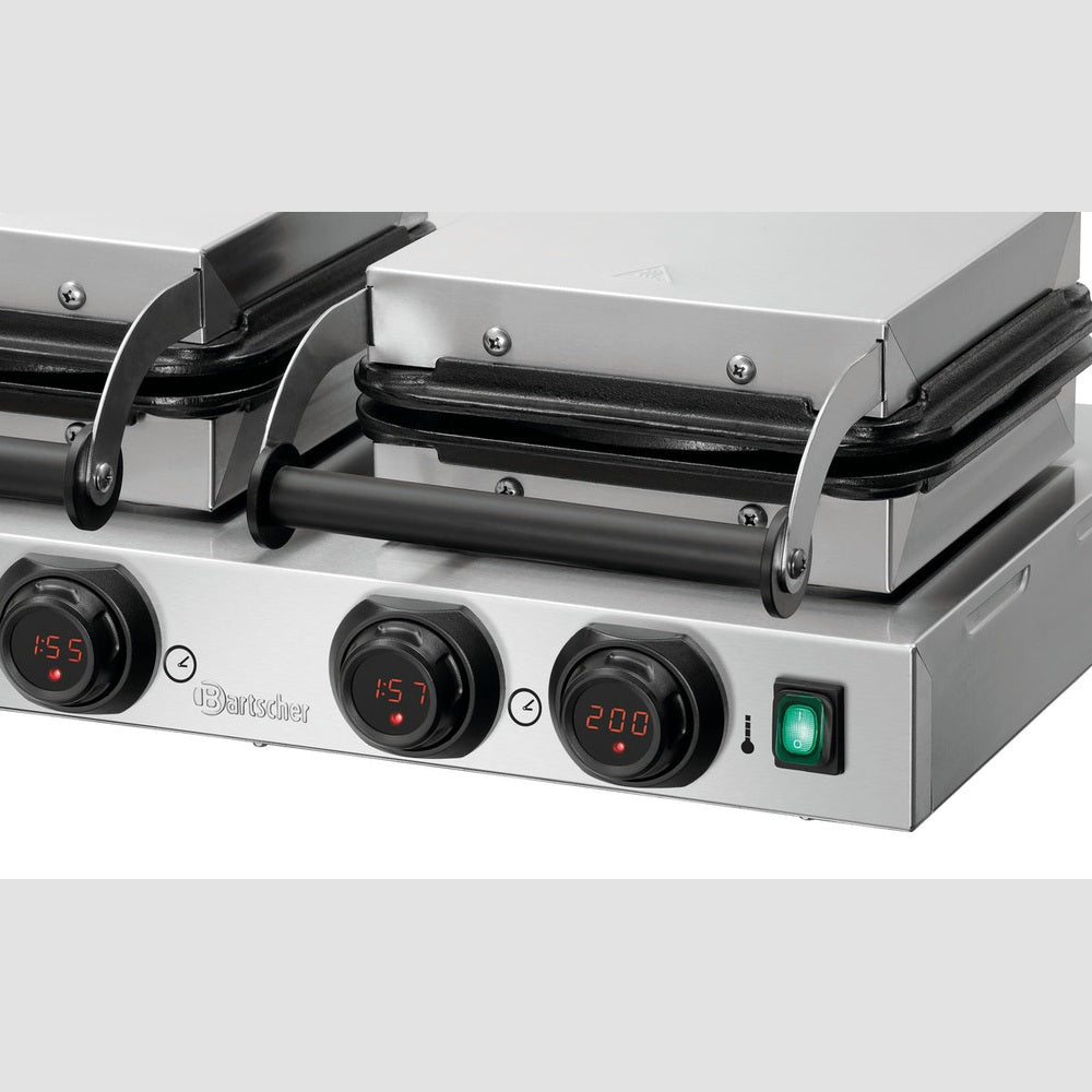 Bartscher Waffeleisen MDI 2HW211 – 2 × Herzwaffel Ø 210 mm Bartscher