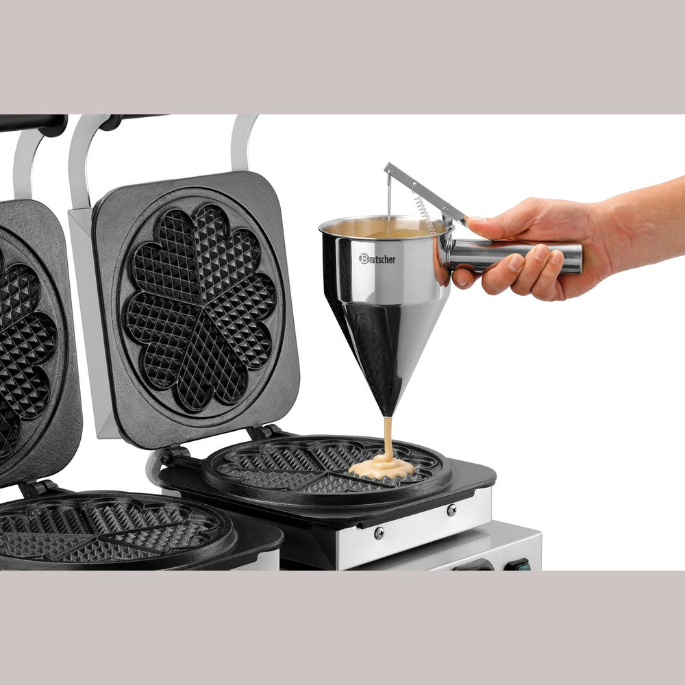 Bartscher Waffeleisen MDI 2HW211 – 2 × Herzwaffel Ø 210 mm Bartscher