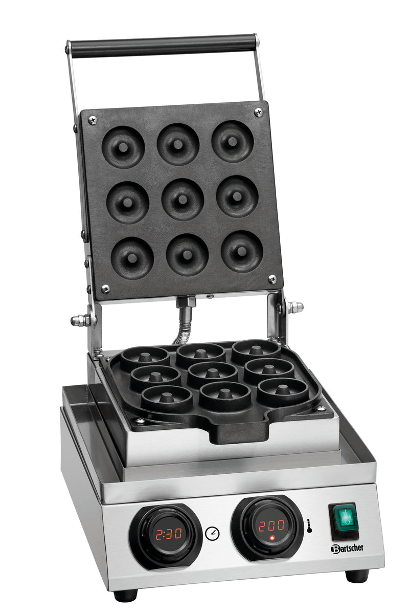 Bartscher Waffeleisen MDI Donut 900 – 9 Donuts Ø 50 mm, 1,8 kW Bartscher