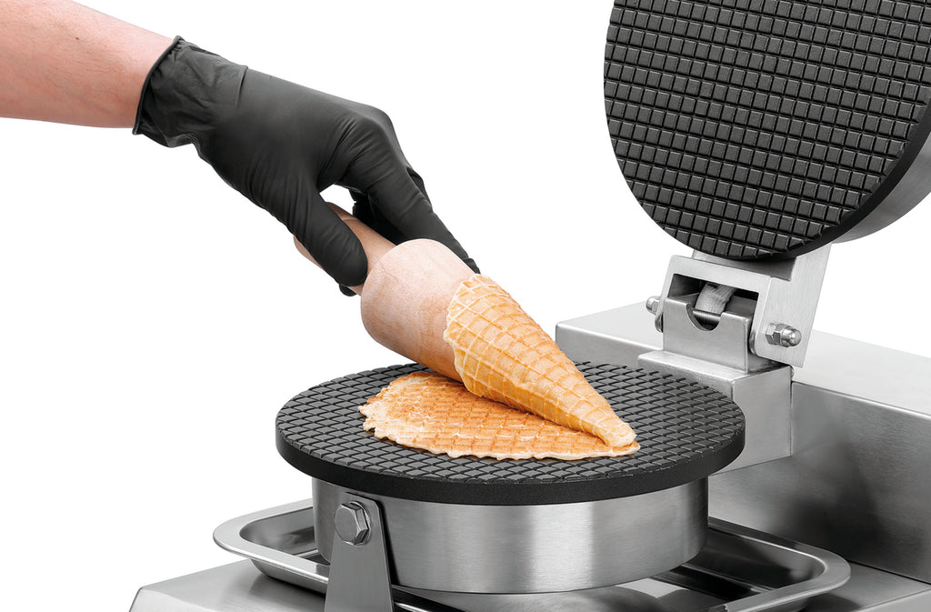 Bartscher Waffeleisen MDI Cone 2120 – runde Waffel Ø 212 mm Bartscher