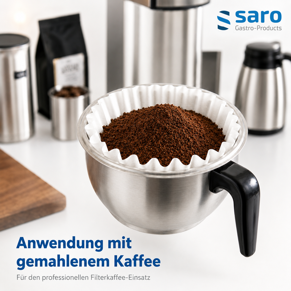 SARO Korbfilterpapier, weiss – 1000 Stück, Ø 245 mm