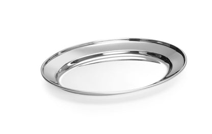HENDI Servierentablett oval – Edelstahl, 190 × 140 mm