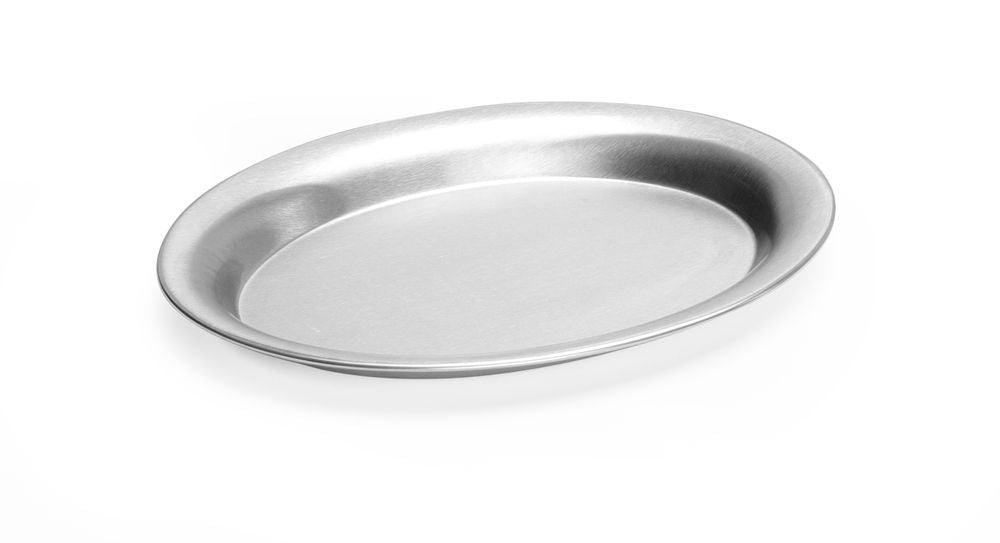 HENDI Kaffeetablett oval – 200 × 140 mm, Edelstahl