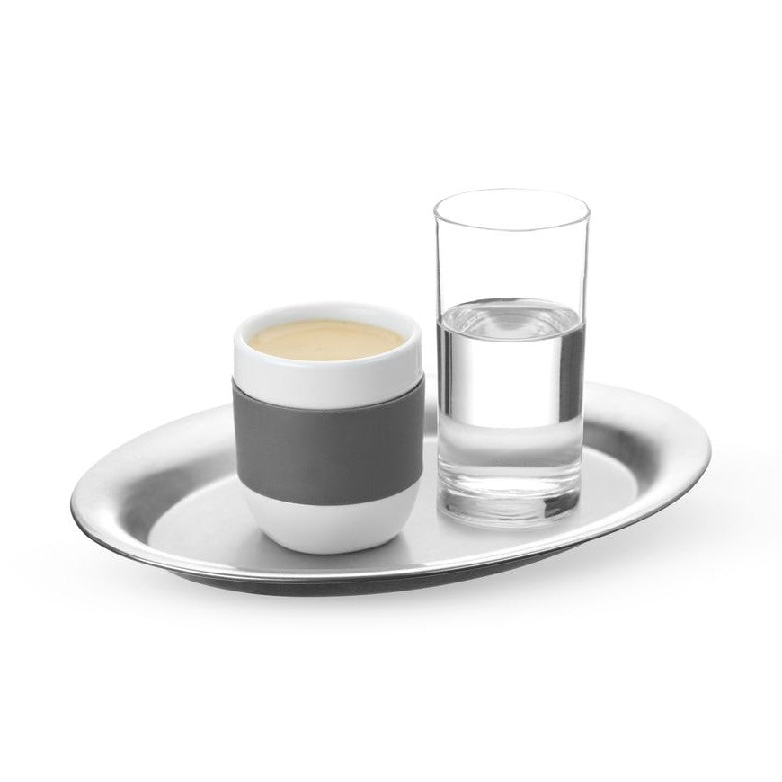 HENDI Kaffeetablett oval – 200 × 140 mm, Edelstahl HENDI