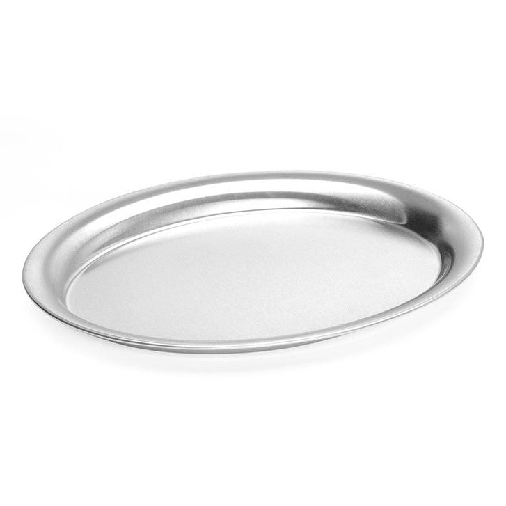 HENDI Kaffeetablett oval – 265 × 195 mm, Edelstahl HENDI