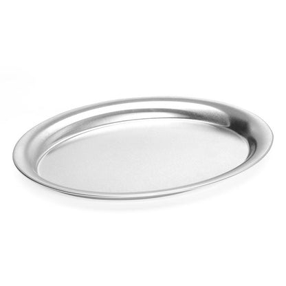 HENDI Kaffeetablett oval – 265 × 195 mm, Edelstahl