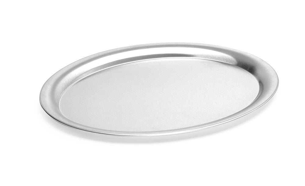 HENDI Kaffeetablett oval – 285 × 220 mm, Edelstahl