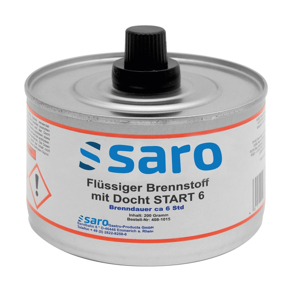 SARO Flüssiger Brennstoff m. Docht START 6, VPE 24Dosen SARO