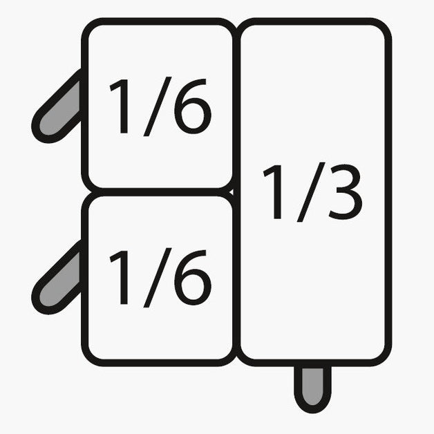 SARO E7/CPCEXB Nudelkorb-Set: 2 x 1/6 GN + 1 x 1/3 GN SARO