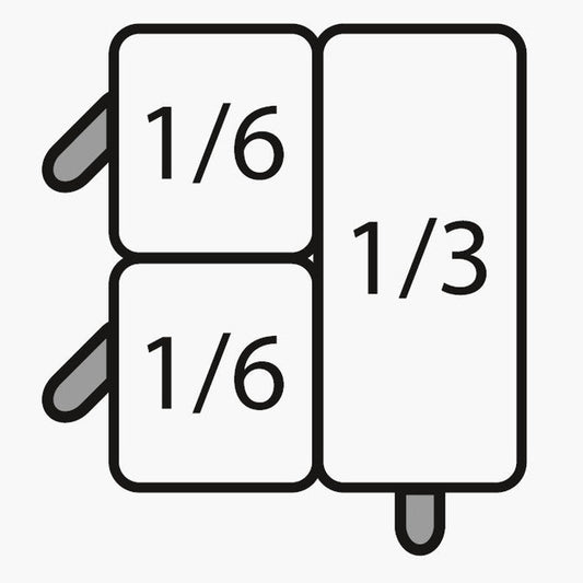 SARO E7/CPCEXB Nudelkorb-Set: 2 x 1/6 GN + 1 x 1/3 GN SARO