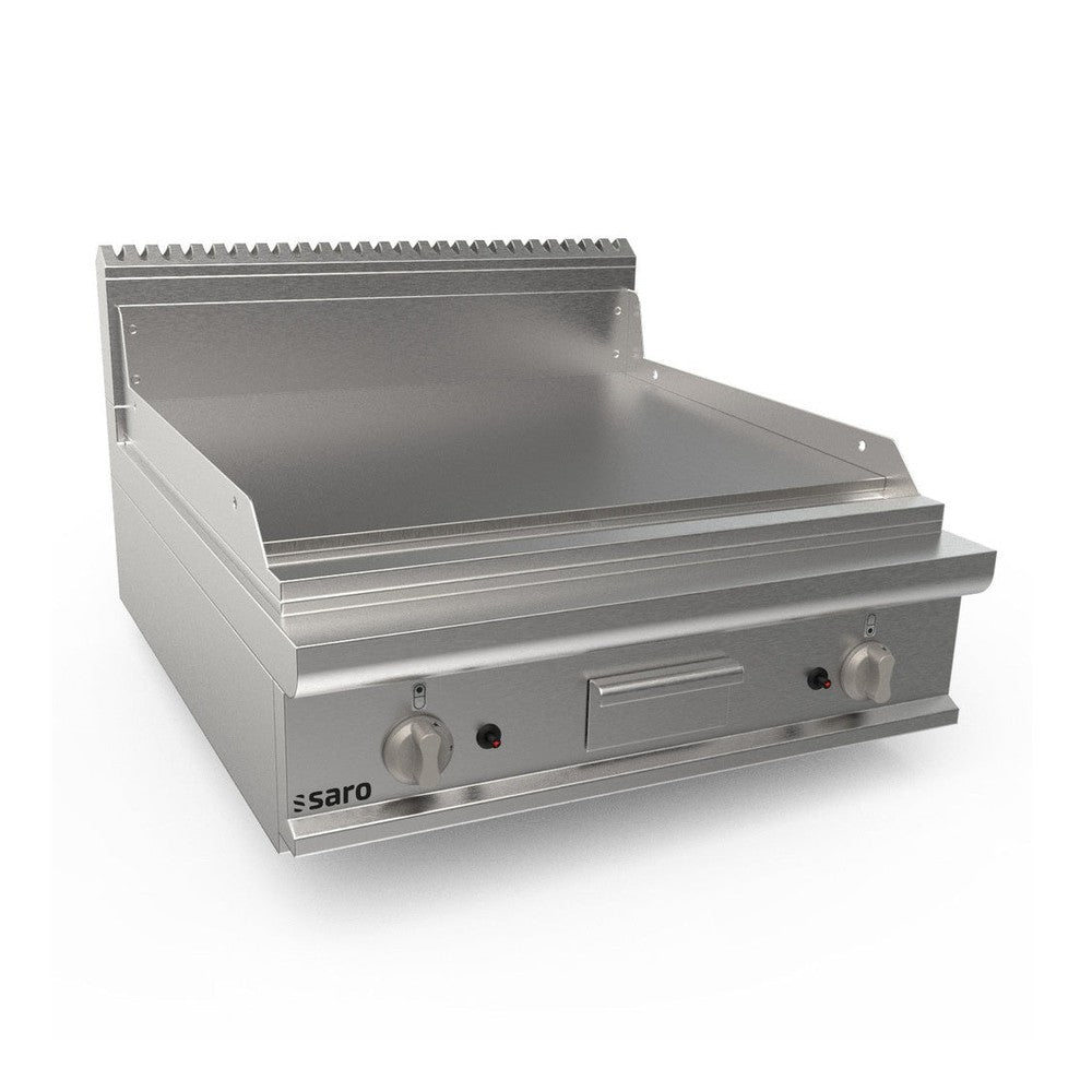 SARO Gasgriddleplatte 800 mm breit Tischgerät glatt Modell LQ / FTG4BBL SARO