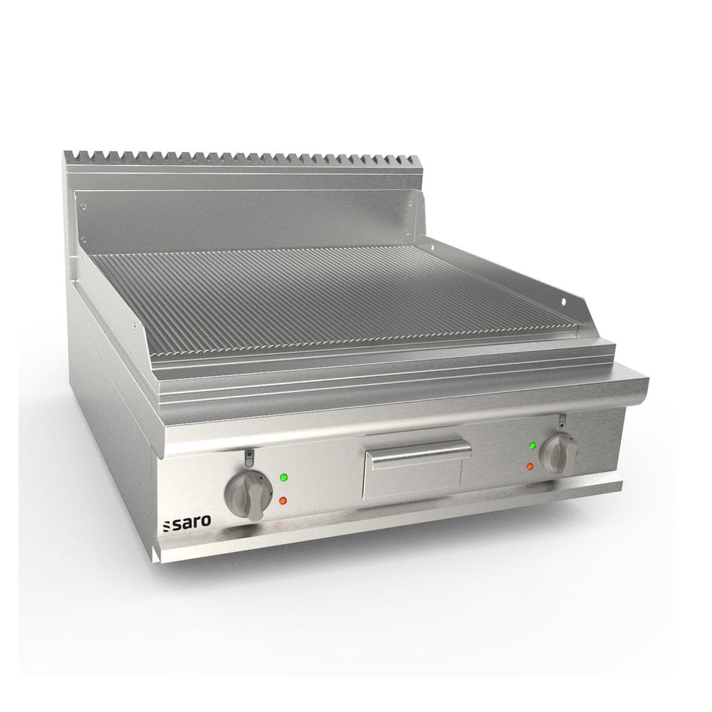 SARO Elektrogriddleplatte 800 mm breit Tisch gerillt Modell LQ / FTE4BBR SARO