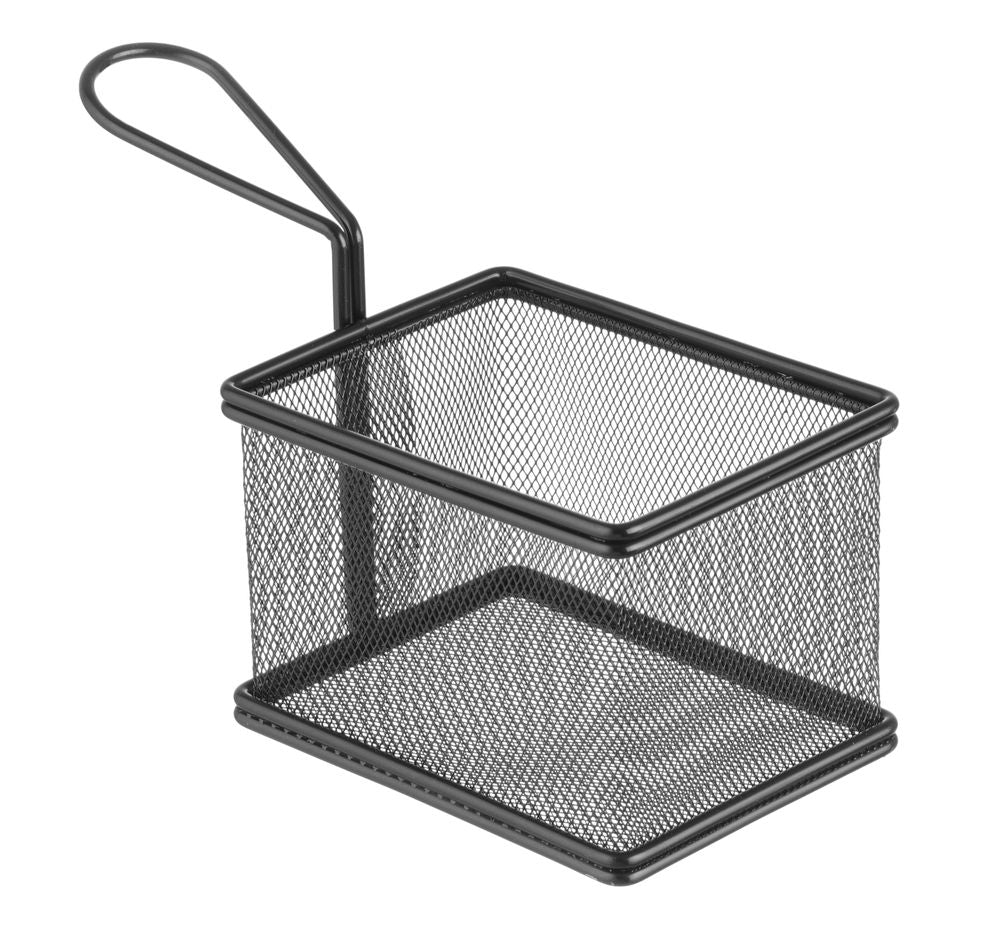 HENDI Miniatur-Frittierkörbe – mattschwarz, 125 × 100 × 85 mm