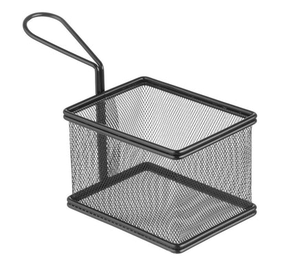 HENDI Miniatur-Frittierkörbe – mattschwarz, 125 × 100 × 85 mm