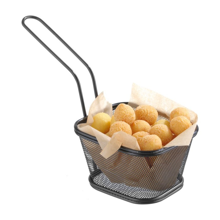 Miniatur-Frittierkörbe stapelbar, schwarz, HENDI, 130x115x H 80mm HENDI