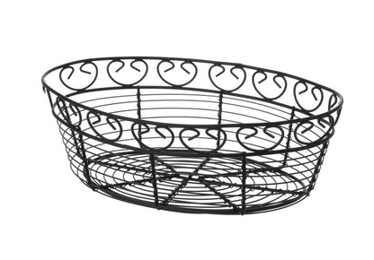 HENDI Drahtkorb Deco oval – 255 × 160 mm, mattschwarz