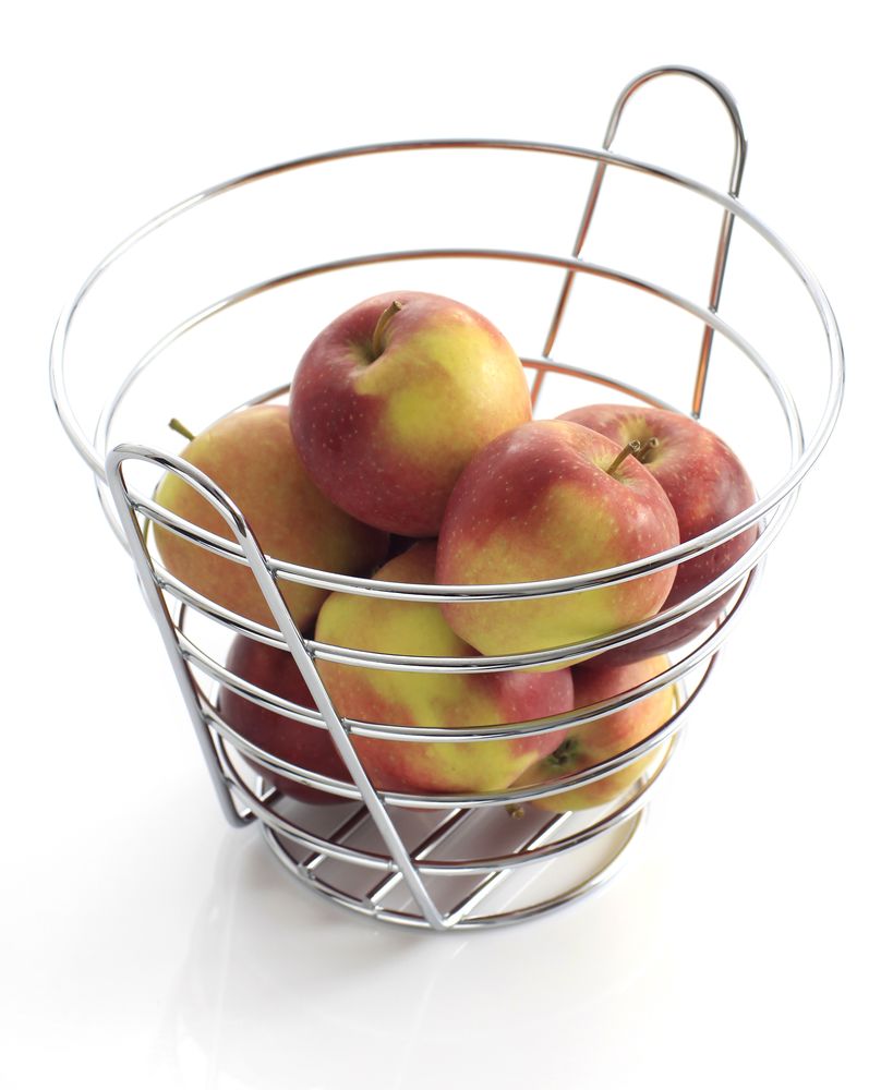 HENDI Obstkorb – Ø 215 mm, Höhe 205 mm, verchromt