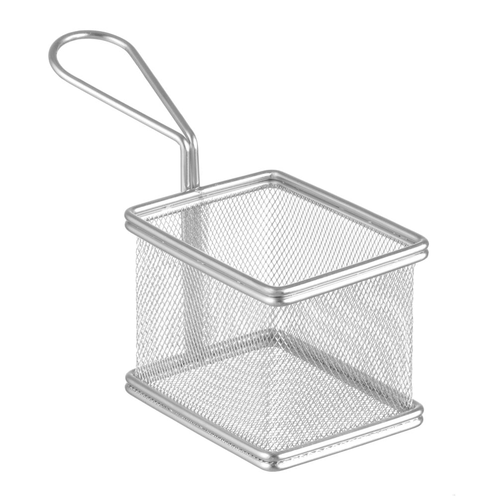 HENDI Miniatur-Snack-Frittierkörbe – Edelstahl, 100 × 80 × 75 mm