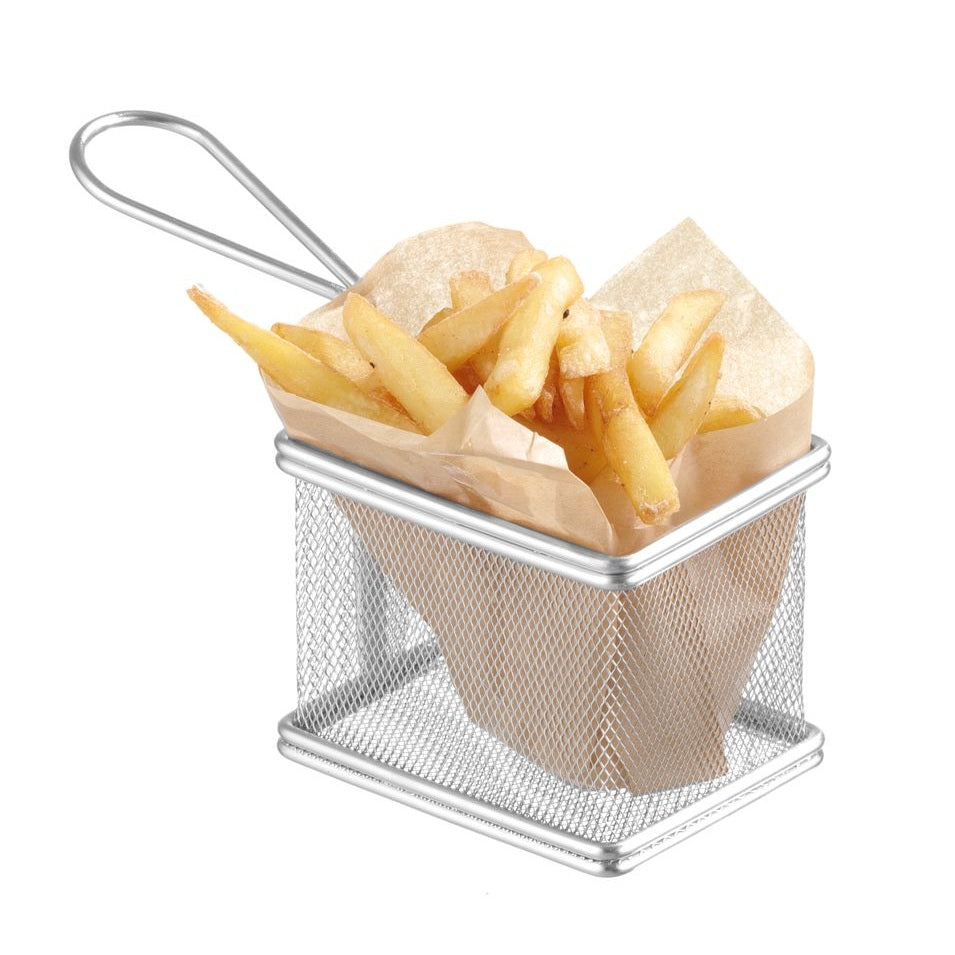 Miniatur-Snack-Frittierkörbe, HENDI, 90x90x H 90mm HENDI