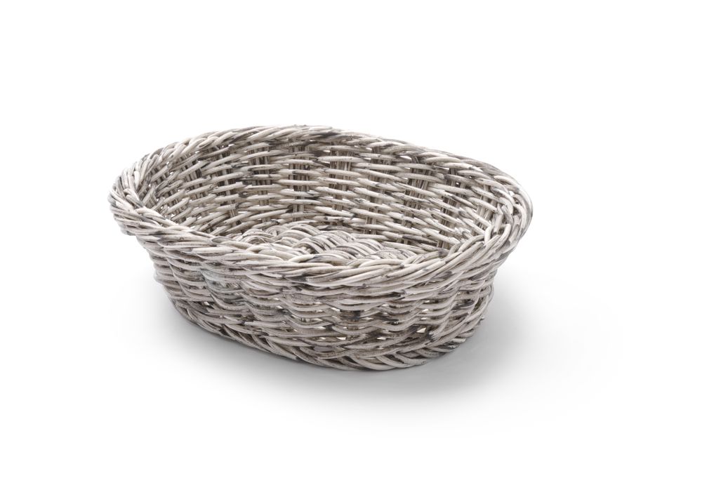 HENDI Brotkorb oval – 250 × 190 mm, Hellgrau