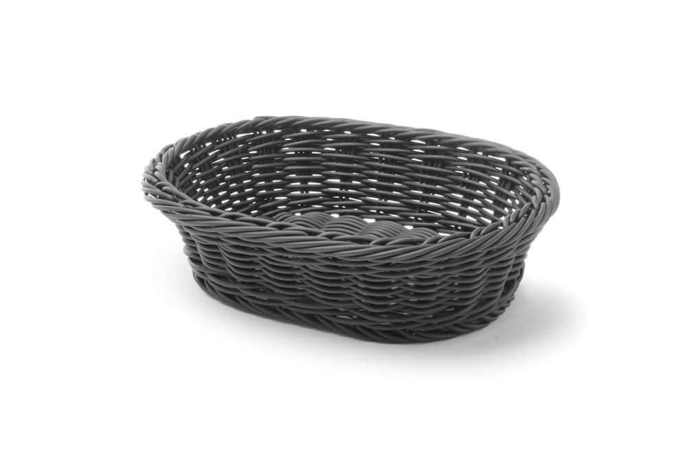 HENDI Brotkorb oval – 250 × 190 mm, Schwarz