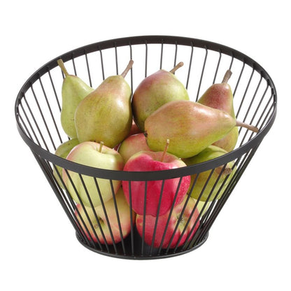 Obstkorb, abgerundet schwarz, HENDI, ⌀150x H 80mm HENDI