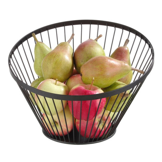 Obstkorb, abgerundet schwarz, HENDI, ⌀300x H 205mm HENDI
