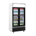 SARO Getränkekühlschrank 2-türig mit Werbetafel, Modell GTK 800 SARO