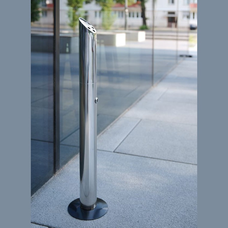 HENDI Standaschenbecher Säulenmodell – 920 mm, Edelstahl HENDI