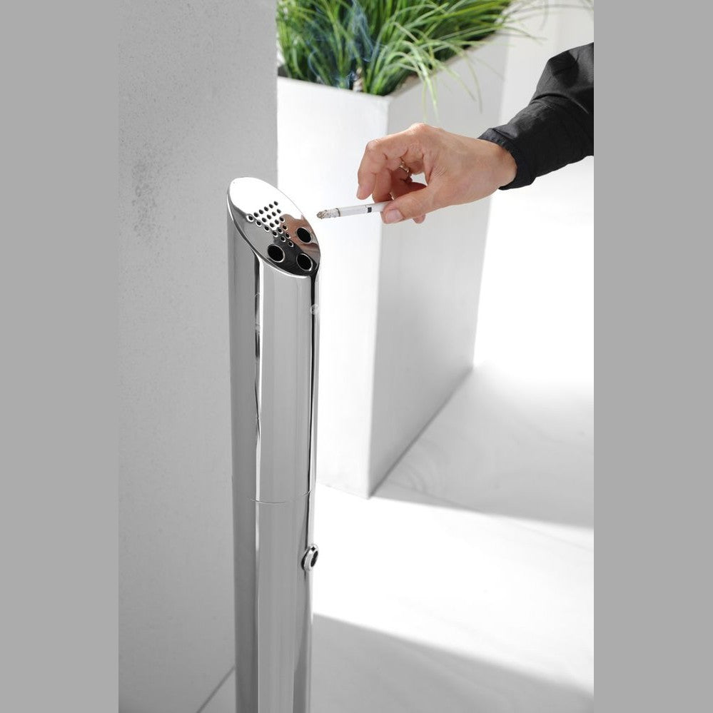HENDI Standaschenbecher Säulenmodell – 920 mm, Edelstahl