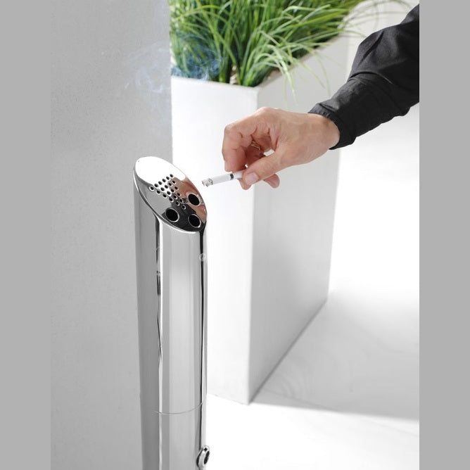 HENDI Standaschenbecher Säulenmodell – 920 mm, Edelstahl