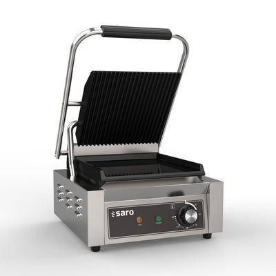 SARO Contact Grill PG 1 GG – ribbed top, smooth bottom, 1.8 kW