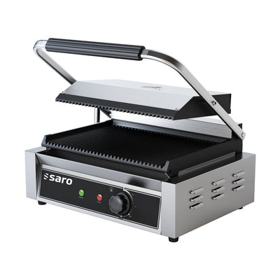 SARO Contact Grill PG 1 B – Ribbed Cast-Iron Plate, 2.2 kW
