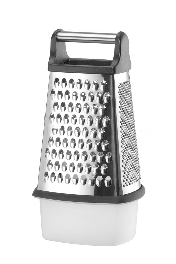 HENDI Reibe 4-seitig mit Behälter – Edelstahl, 310 mm hoch